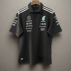 Mercedes AMG Petronas F1 Black Polo Shirt