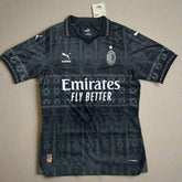 AC Milan x PLEASURES Black Jersey Fourth 23 24 Season PLAYER VERSION