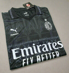 AC Milan x PLEASURES Black Jersey Fourth 23 24 Season PLAYER VERSION