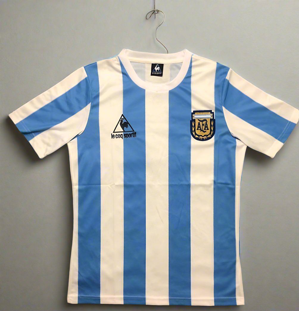 Argentina 1986 Home World Cup Retro Jersey Red Raven Store Argentina 1986 Home World Cup Retro Jersey Red Raven Store