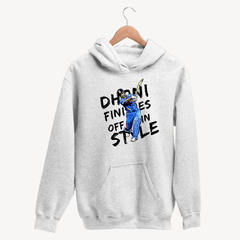 Dhoni Finishes Off In Style With Text - Unisex Hoodie