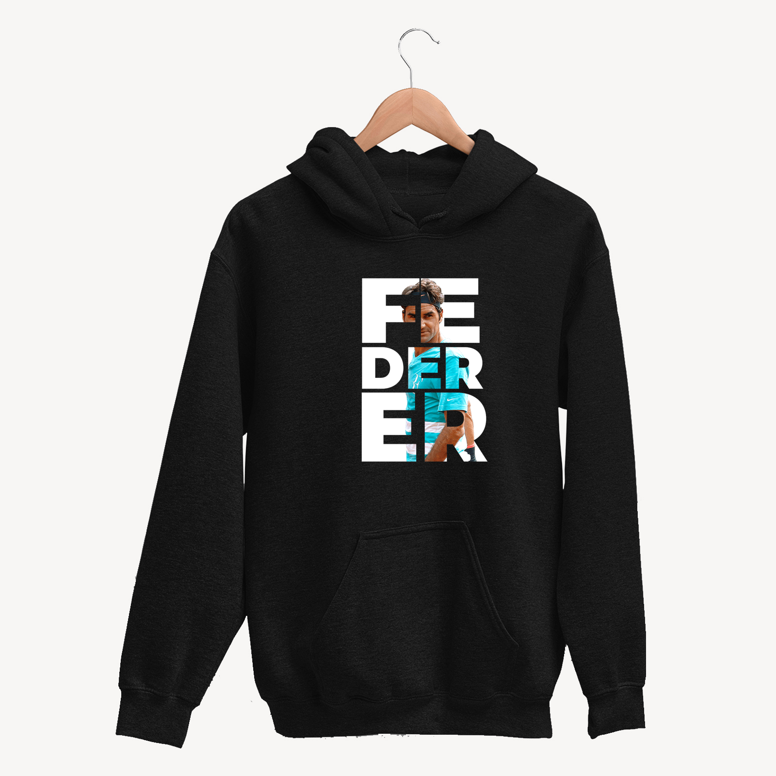 Roger Federer FEDERER Unisex Black Hoodie