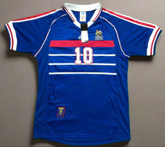 France 1998 ZIDANE 10 World Cup Home Retro Jersey