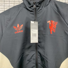 Manchester United Black Windbreaker 24 25 Season
