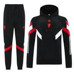 Manchester United Black Hoodie Tracksuit 25 26 Season