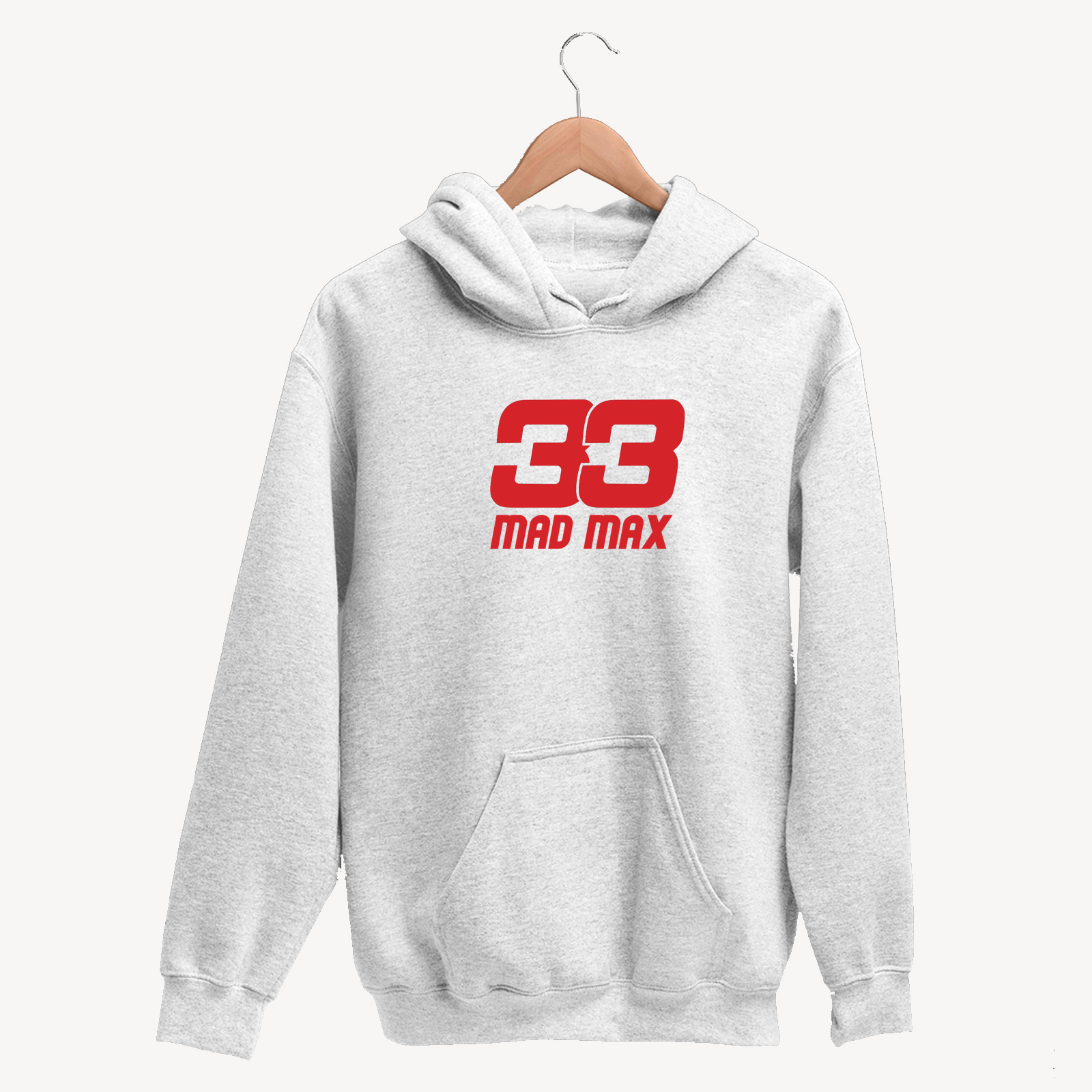 Max Verstappen "Mad Max" 33 White Unisex Hoodie