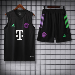 Bayern Munich Black Sleeveless Jersey With Shorts 2024