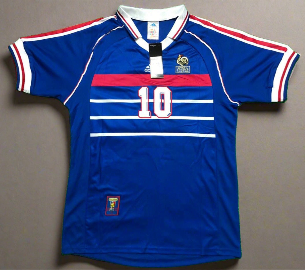 Maillot de Foot France ZIDANE 10 Rétro Homme Domicile 1998 Manche Longue Maillot de Foot France ZIDANE 10 Rétro Homme Domicile 1998 Manche Longue