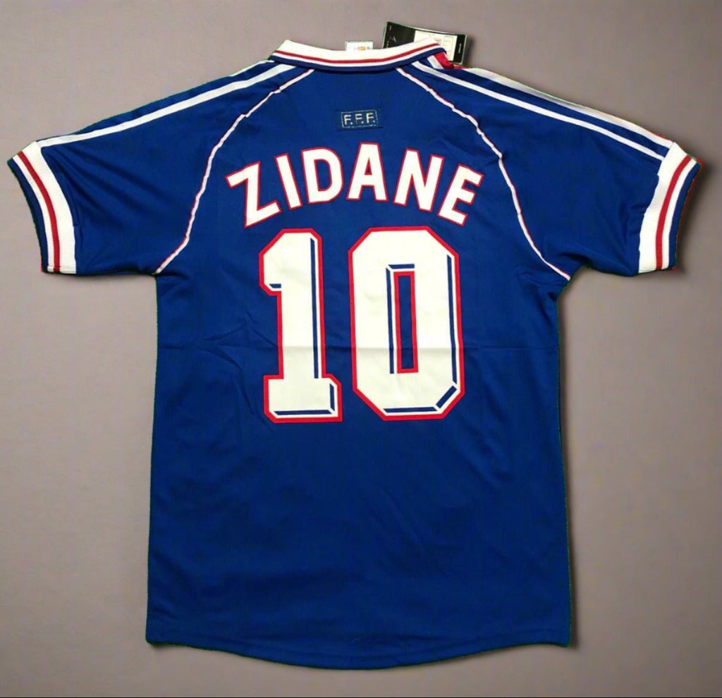 France 1998 ZIDANE 10 World Cup Home Retro Jersey – Red Raven Store