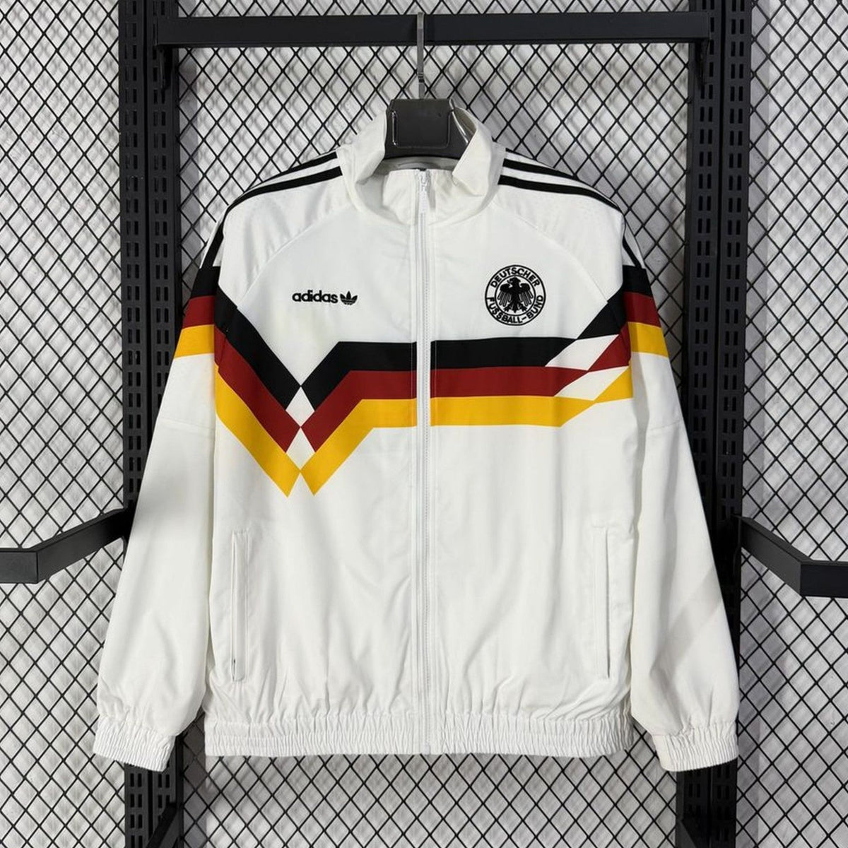 Germany 1990 White Retro Windbreaker