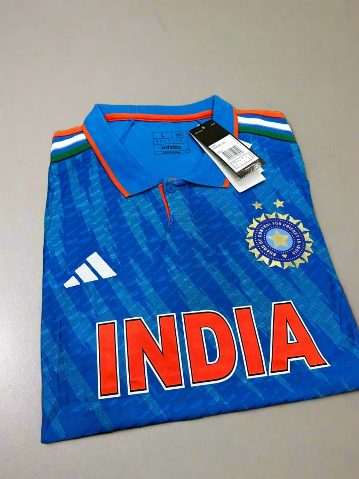 India ICC Cricket World Cup TRICOLOR 2023 Jersey PLAYER VERSION