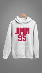 BTS Jimin 95 Unisex White Hoodie