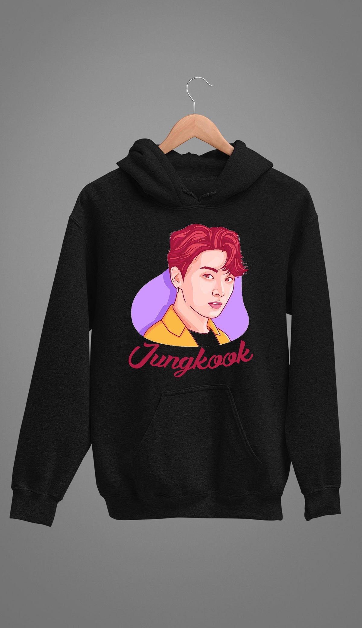 BTS Jungkook Unisex Black Hoodie