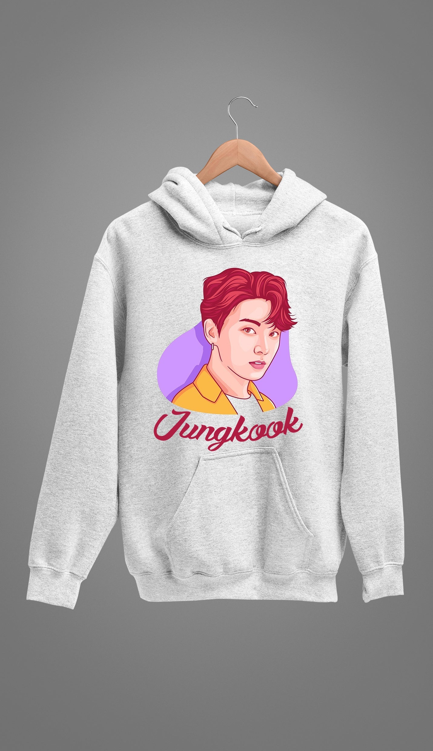 BTS Jungkook Unisex White Hoodie