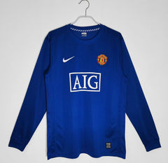 Manchester United 2008 Third Blue Retro Jersey FULL SLEEVE