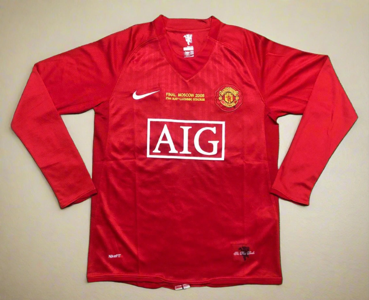 Manchester United 2008 Champions League Final RONALDO 7 Home Retro Jersey FULL SLEEVE