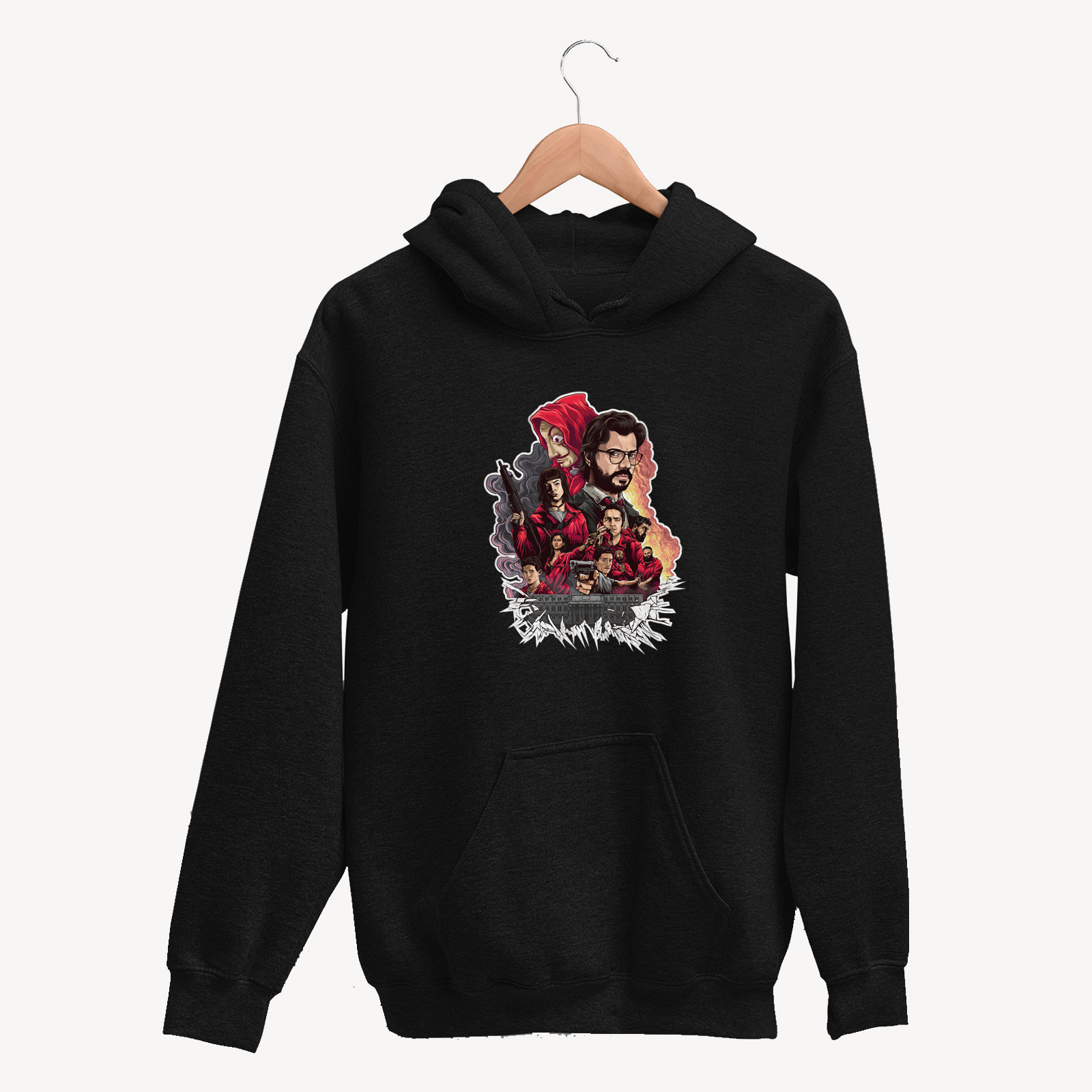 Money Heist The Dream Team - Unisex Black Hoodie