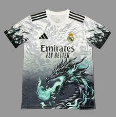 Real Madrid White & Green Dragon Special Edition Jersey 25 26 Season