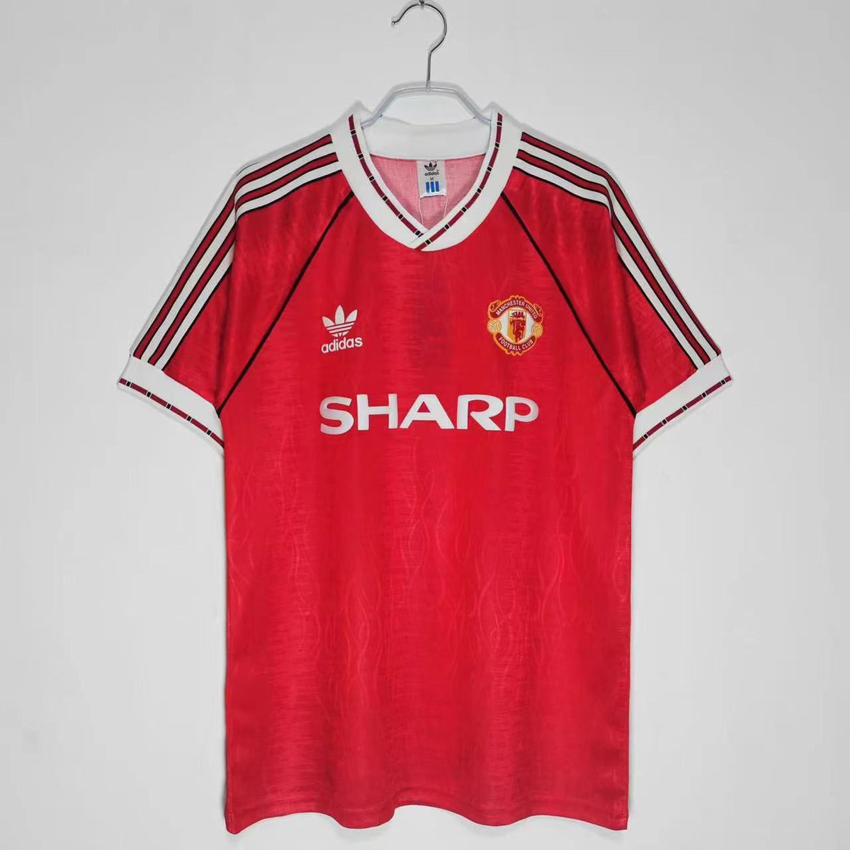 Manchester United 1990-92 SHARP Home Retro Jersey – Red Raven Store