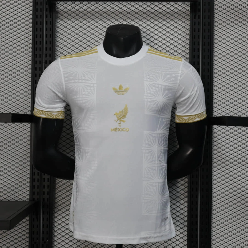 Mexico White & Gold Special Edition Jersey PLAYER VERSION
