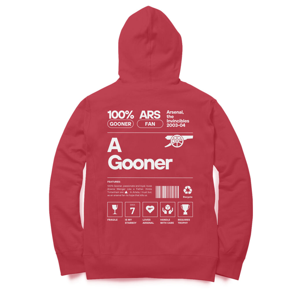 Arsenal A Gooner Fan Unisex Hoodie [back]