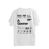 Arsenal A Gooner Fan Oversized Tee [Back]