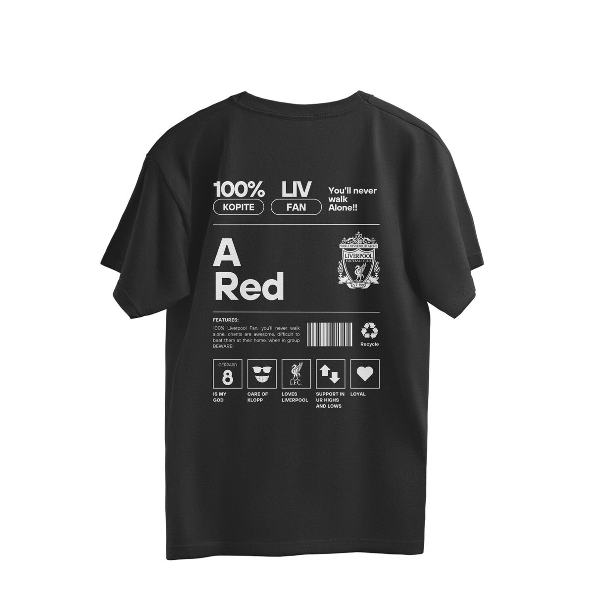 Liverpool A Red Fan Oversized Tee [Back]