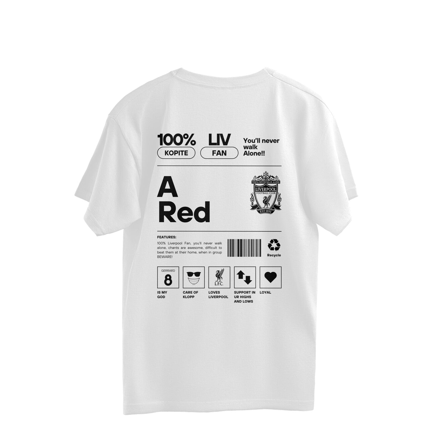 Liverpool A Red Fan Oversized Tee [Back]