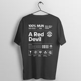 Man United A Red Devil Fan Streetwear Unisex Tee [Back]