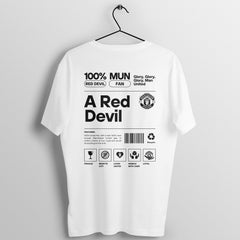 Man United A Red Devil Fan Streetwear Unisex Tee [Back]