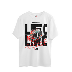 Charles Leclerc Helmet Graphic Oversized Tee