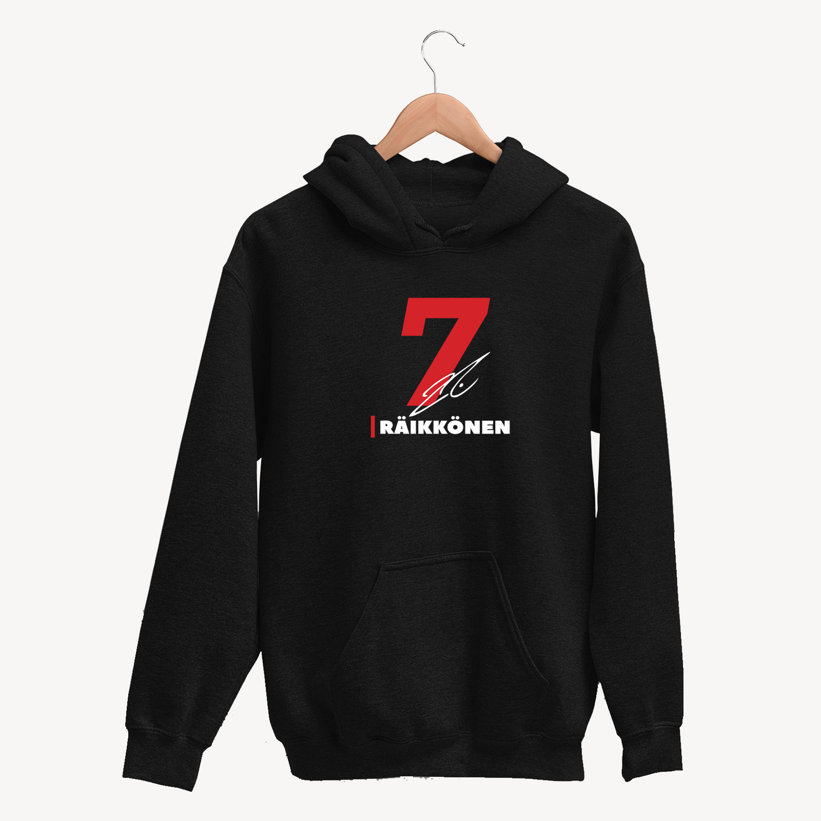 Kimi Raikkonen 7 Unisex Black Hoodie