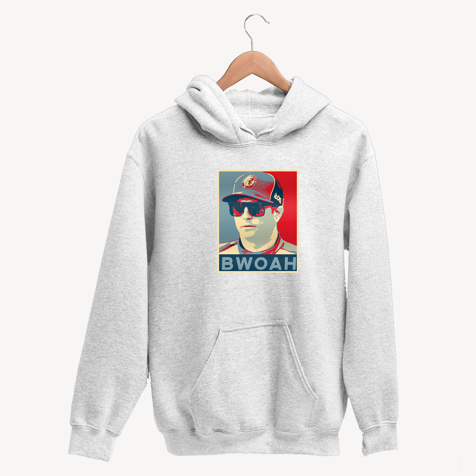 Kimi Raikkonen 'BWOAH' Unisex White Hoodie