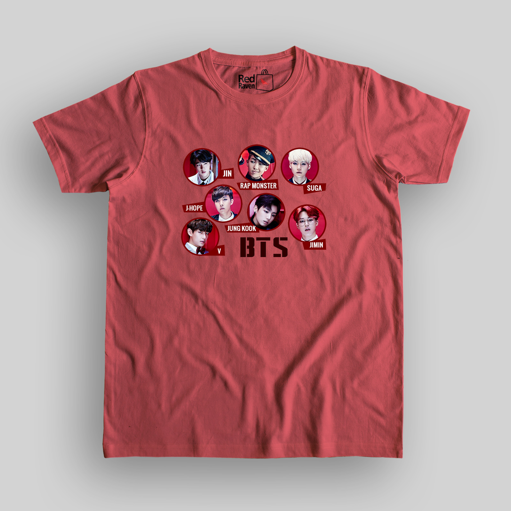 BTS Boys Unisex Pink T Shirt