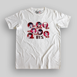 BTS Boys Unisex White T Shirt
