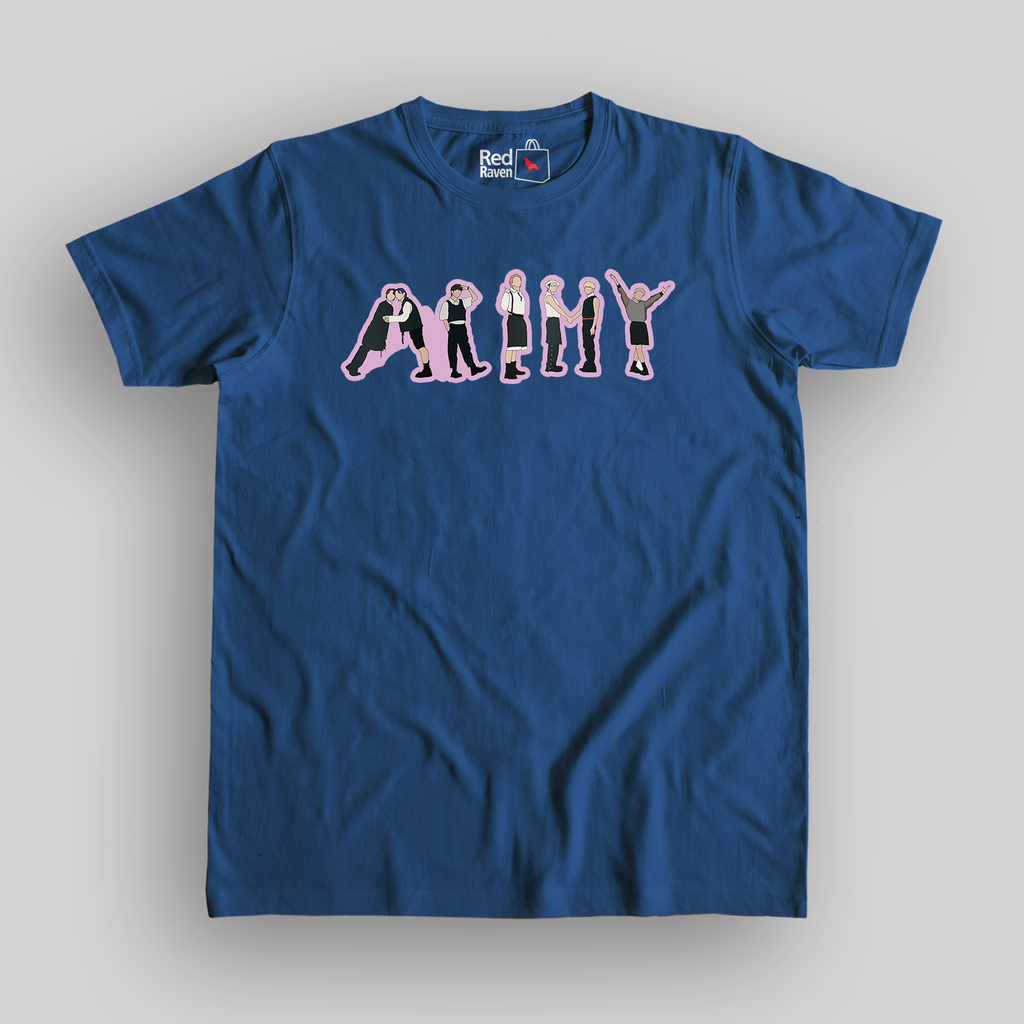 BTS Army Graphic Unisex Blue  T-Shirt