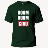 Money Heist Boom Boom CIAO - Unisex Olive Green T-Shirt