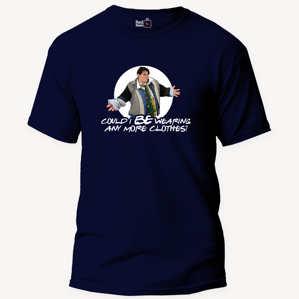 'Could I Be Wearing Any More Clothes' F.R.I.E.N.D.S - Unisex Navy Blue T-Shirt