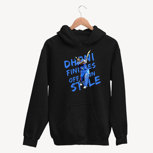 Dhoni Finishes Off In Style With Text - Unisex Hoodie