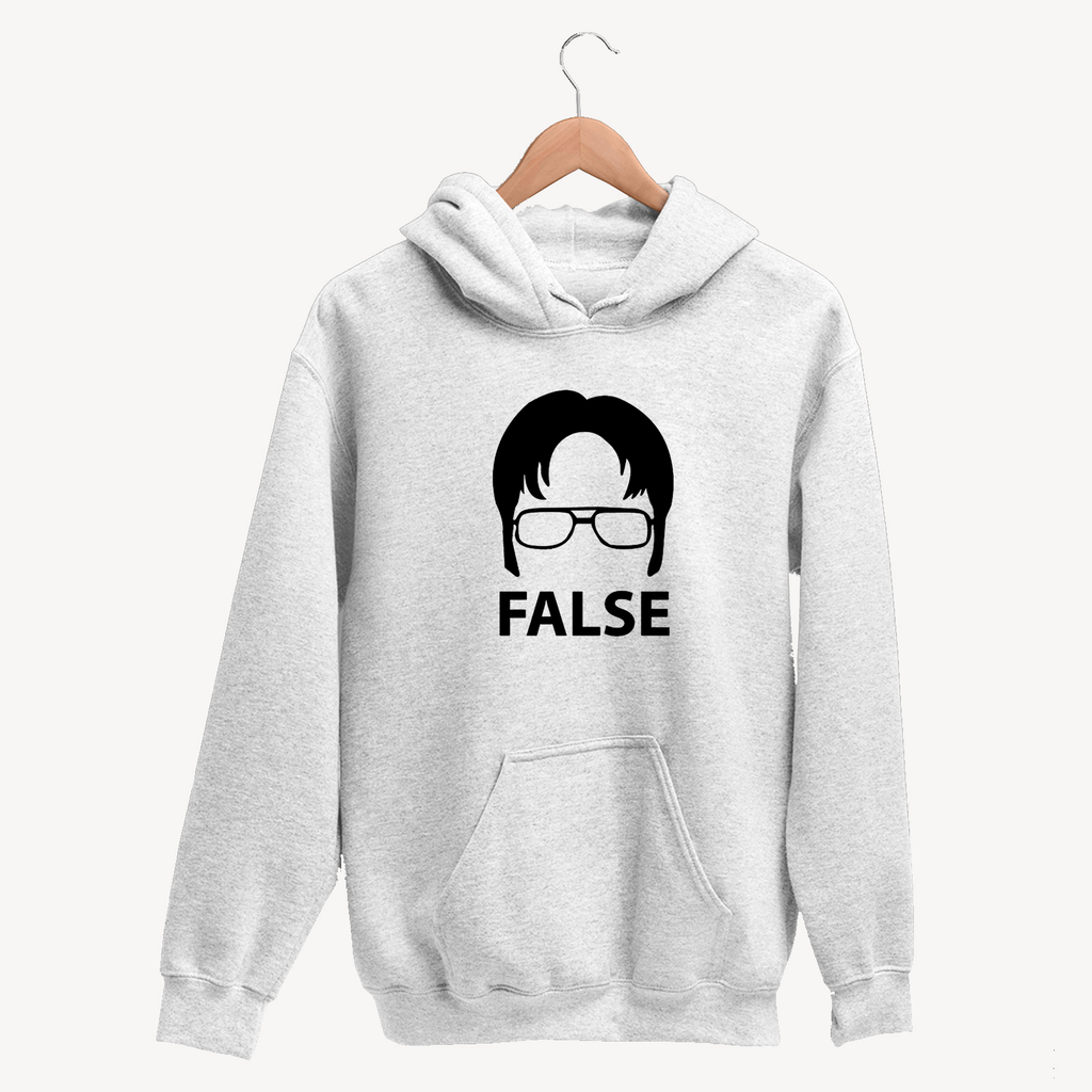 Dwight Schrute False - Office Unisex White Hoodie