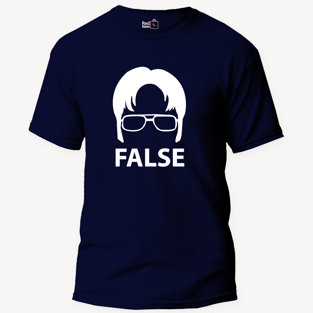 Dwight Schrute False Office Unisex Navy Blue T-Shirt