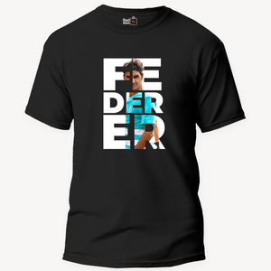 Roger Federer FEDERER Unisex Black T-Shirt