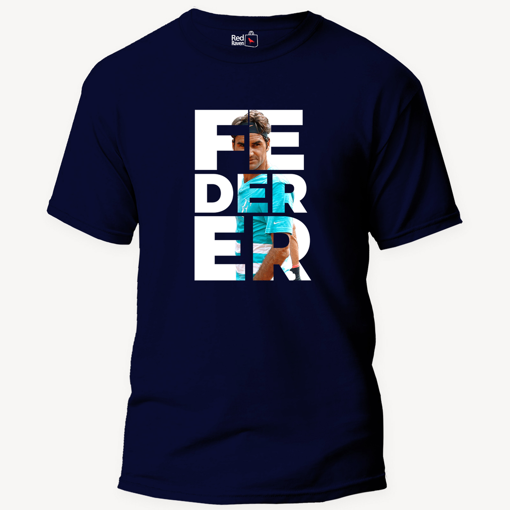 Roger Federer FEDERER Unisex Navy Blue T-Shirt