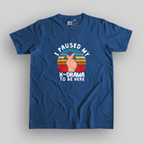I paused my K-Drama to be here Unisex Royal Blue T-Shirt