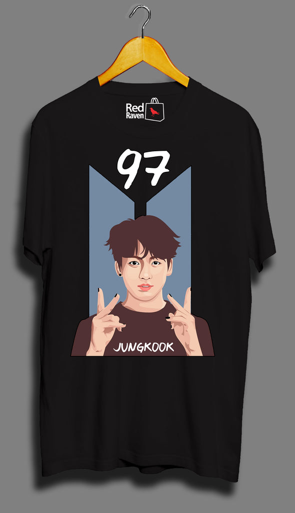 BTS Jungkook 97 Graphic Unisex Black T Shirt
