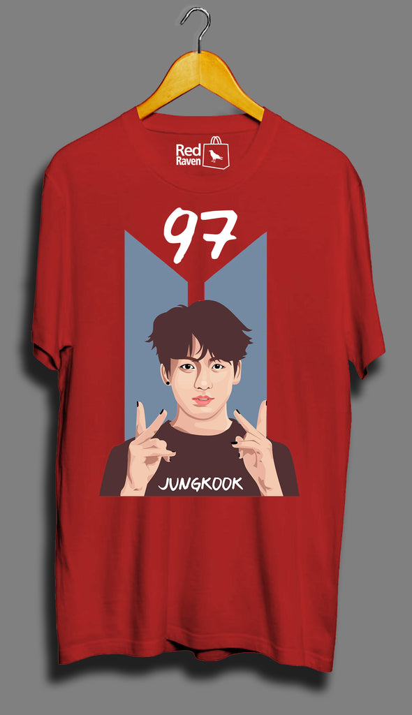 BTS Jungkook 97 Graphic Unisex Red T Shirt