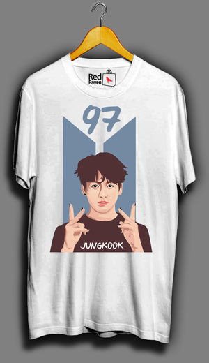 BTS Jungkook 97 Graphic Unisex White T Shirt