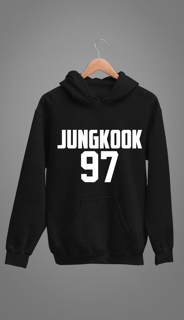 BTS Jungkook 97 Unisex Black Hoodie