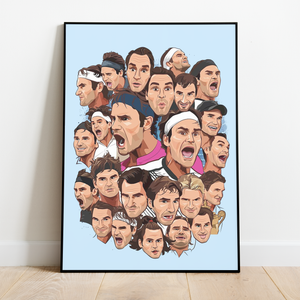 Roger Federer Avatar Framed Poster