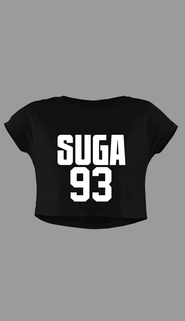 BTS SUGA 93 Black Crop Top